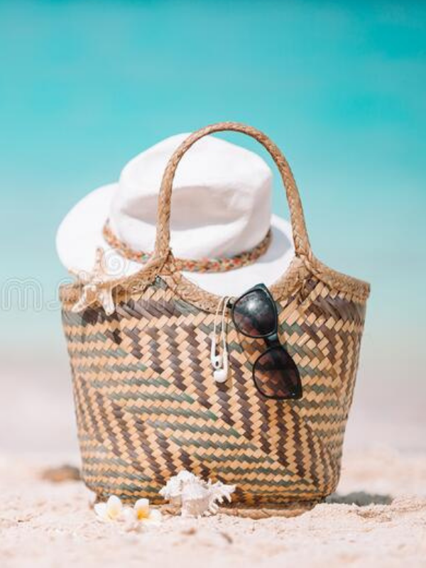 Sac en paille top rond pas cher