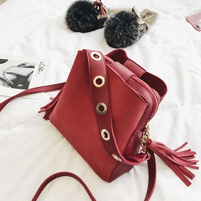 Sac à franges tendance rouge