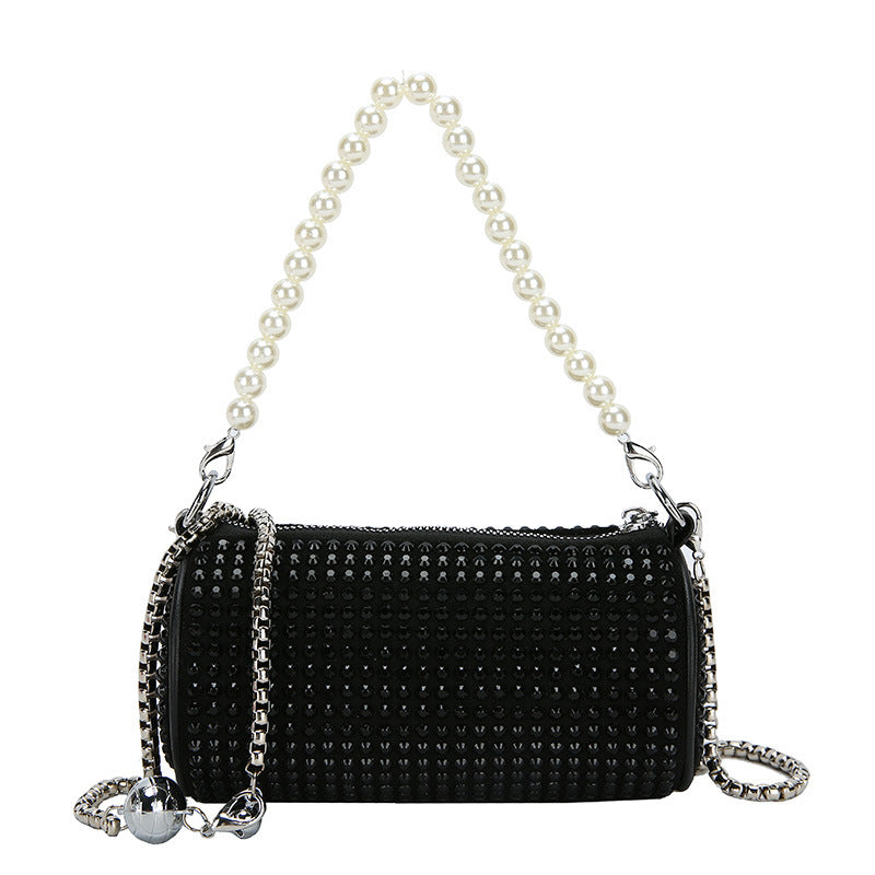 Sac en perle et strass noir