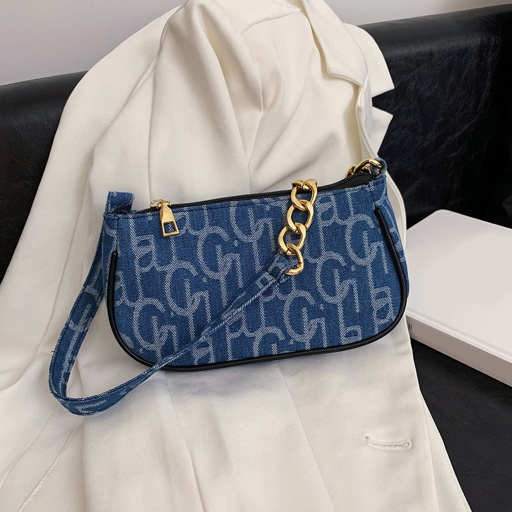 Sac en jean luxe bleu foncé