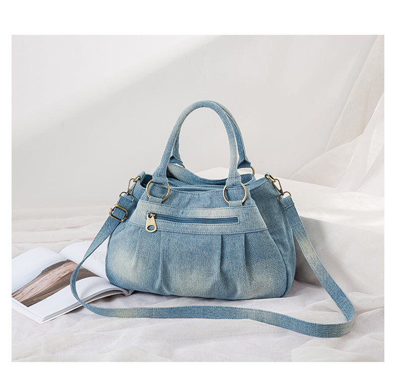 Sac besace en jean bleu clair