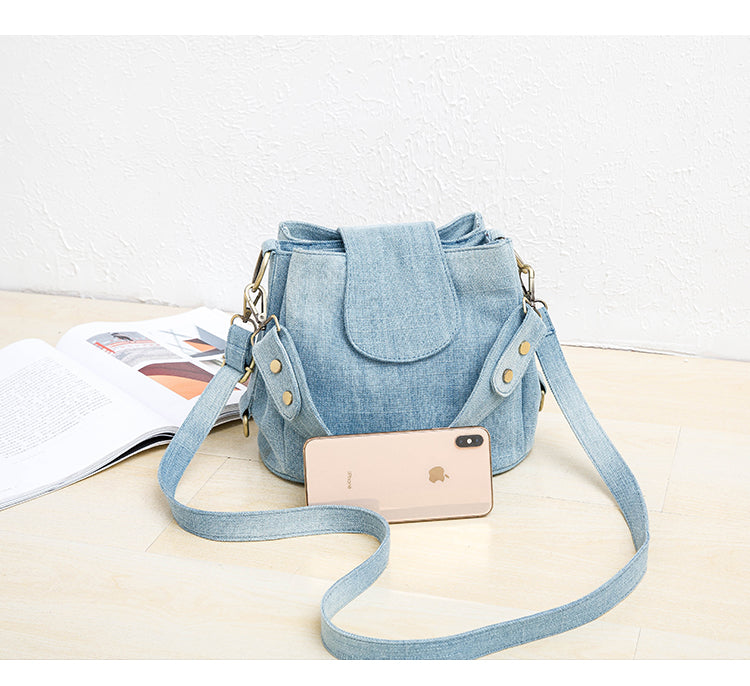 Sac en jean femme bleu clair élégant