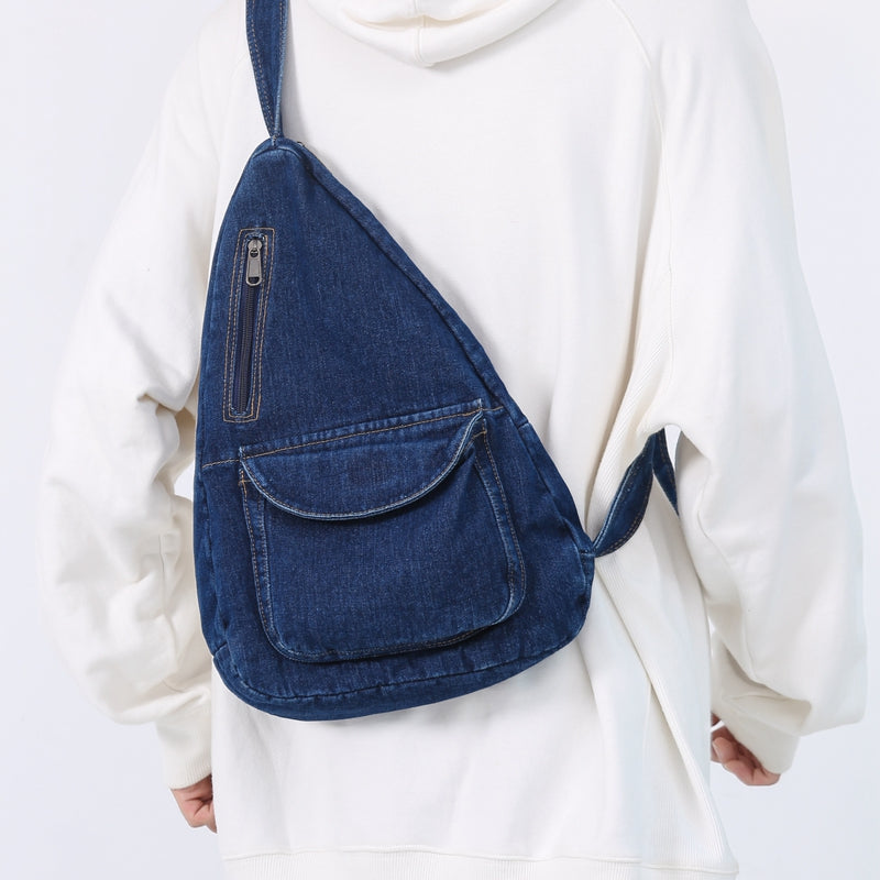 Sac à dos en jean bleu foncé fashion