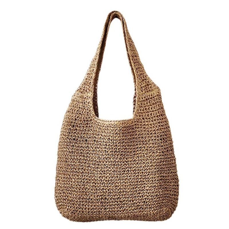 Sac de plage grand format brun