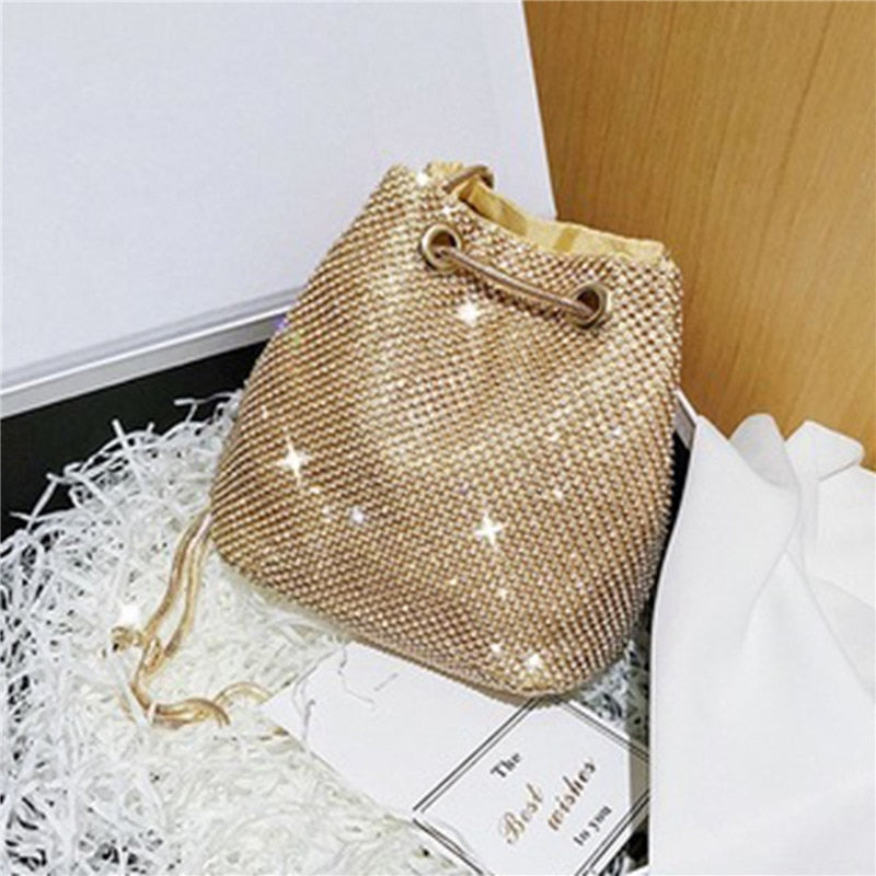 Sac de soirée strass or