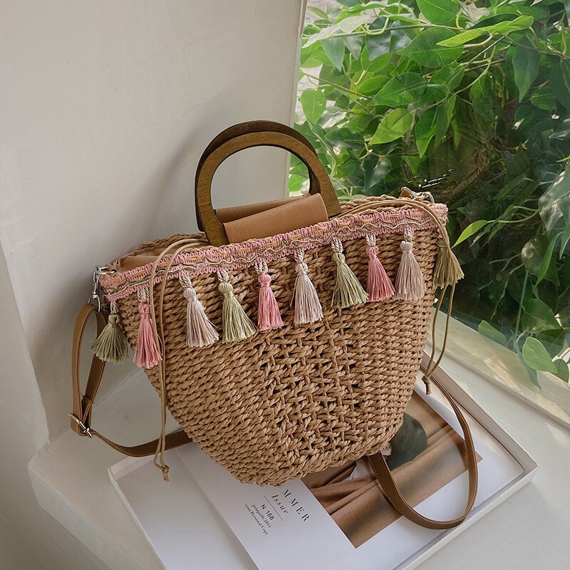 Sac de plage original chic brun