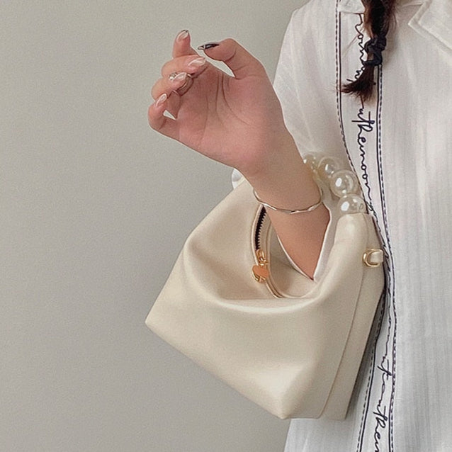 Mini sac en cuir et perles dorée chic