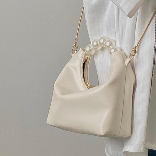 Mini sac en cuir et perles dorée tendance