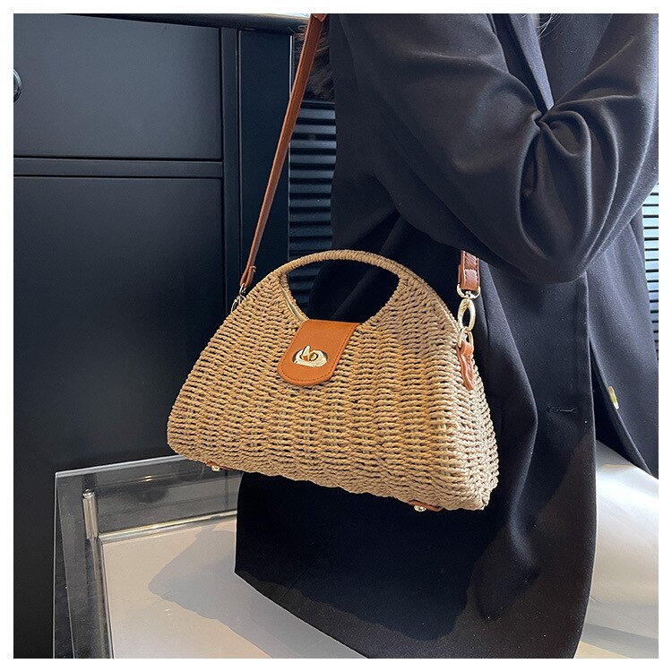 Sac en paille chic haute qualité