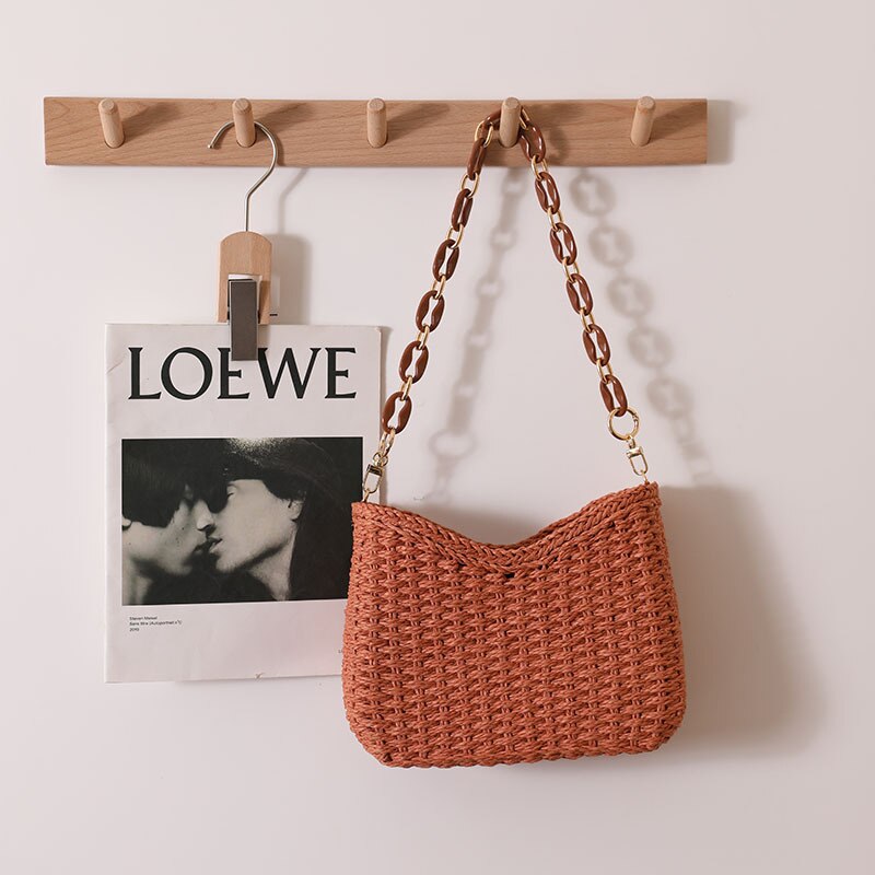 Sac en osier tendance terracotta