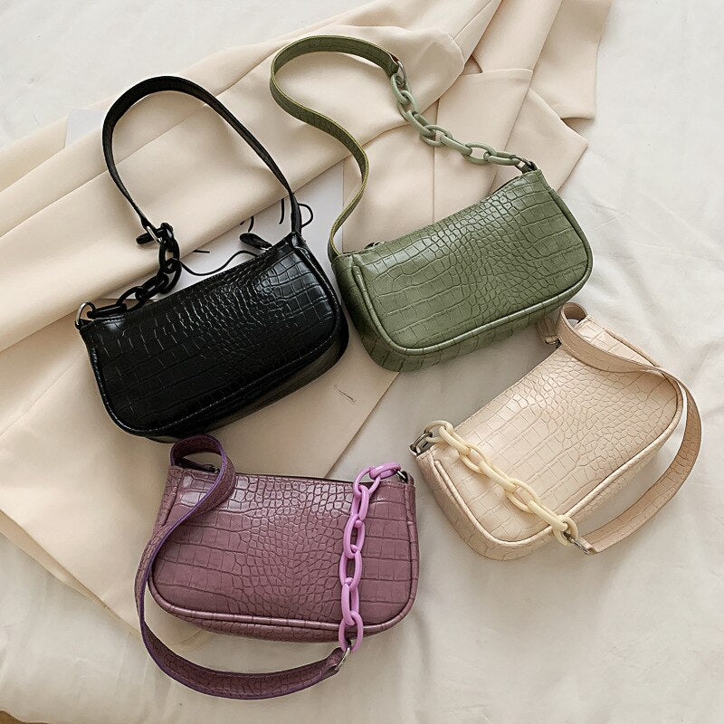 Sacs cuir effet croco