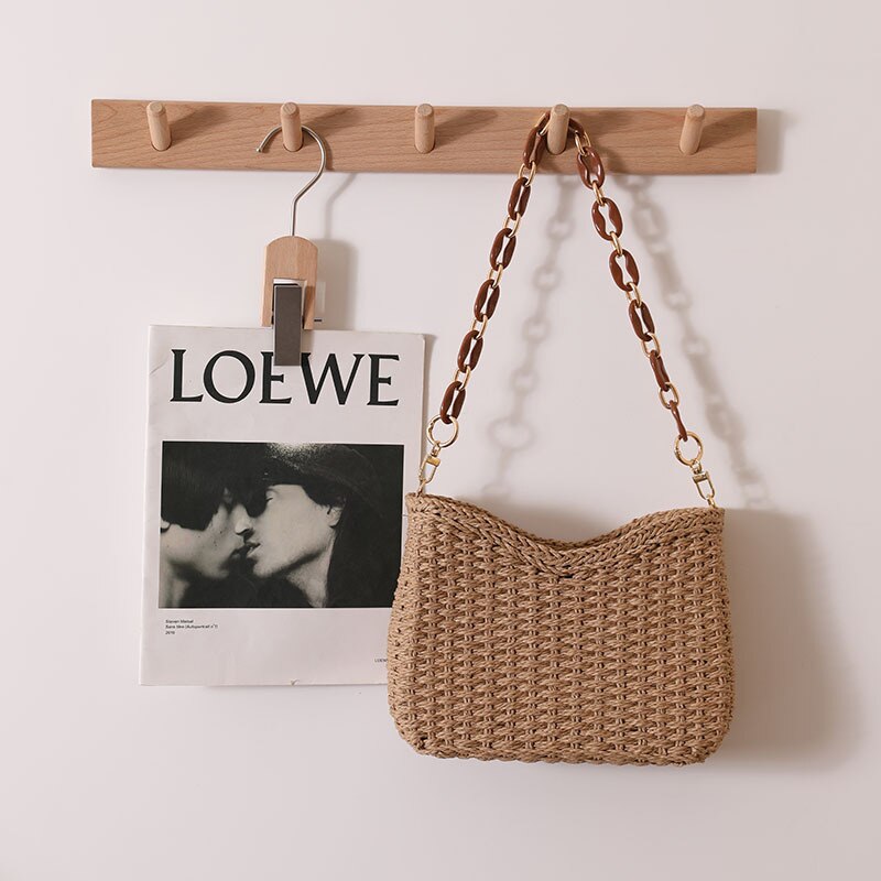 Sac en osier tendance brun