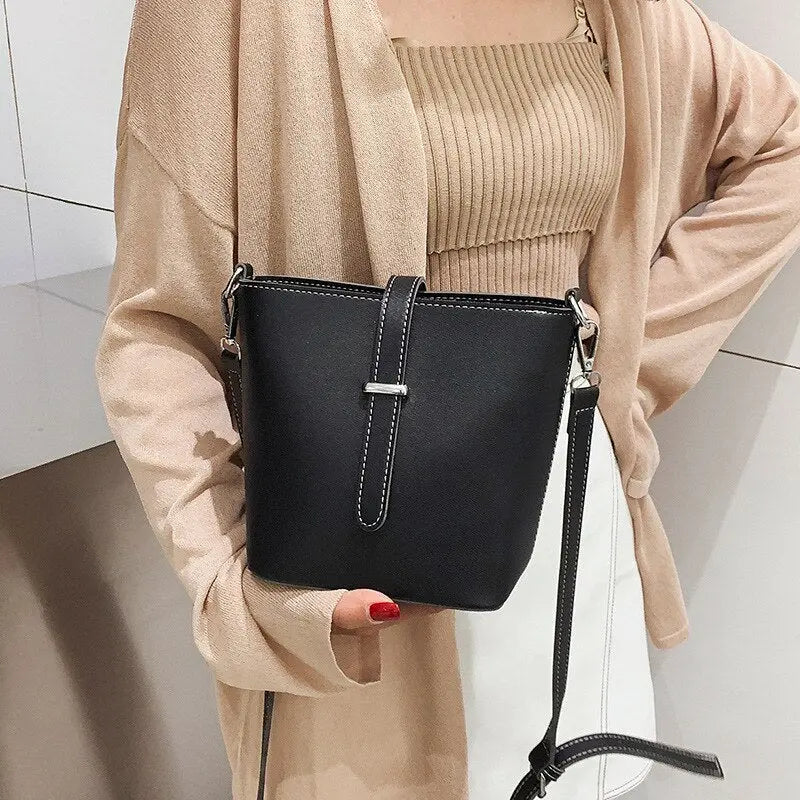 Sac Cuir à Bandoulière Tendance Chic noir