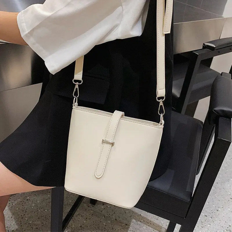 Sac Cuir à Bandoulière Tendance Chic blanc