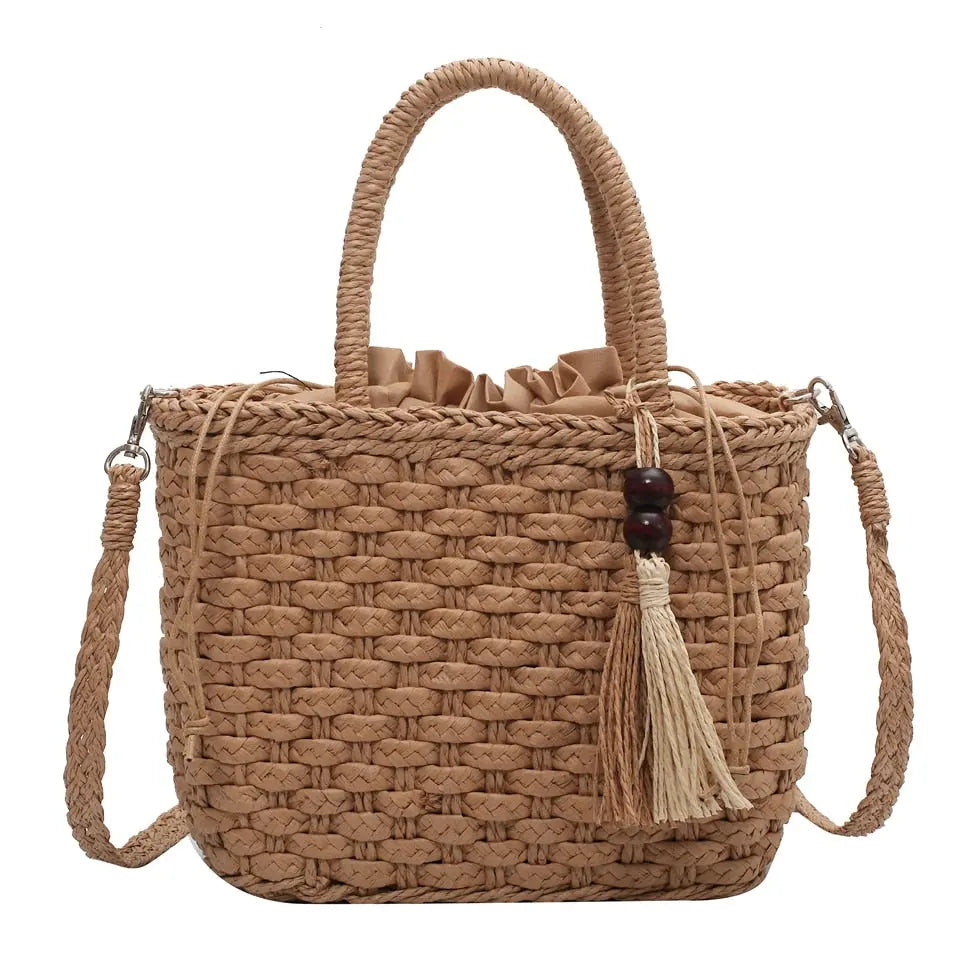 Sac à main Raphia marron