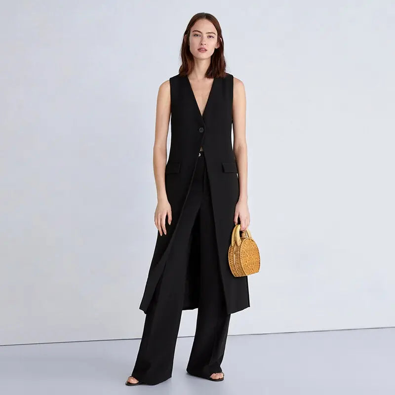 Sac rond en Paille Anse en Bois tendance