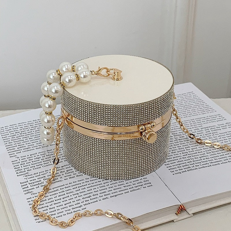 Sac à main boite à bijoux argent