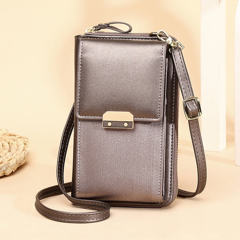 Petit sac bandoulière pour téléphone portable Marron