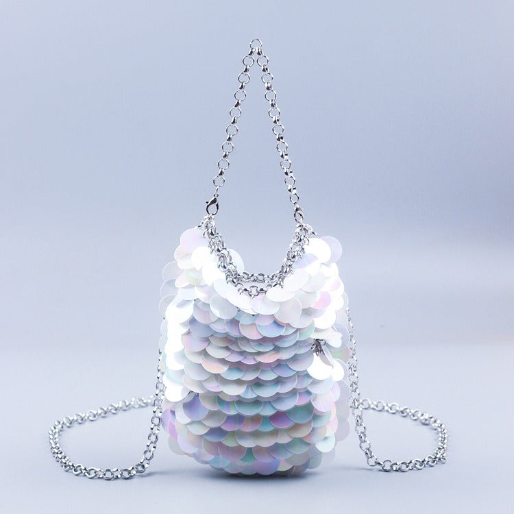 Sac sequin blanc
