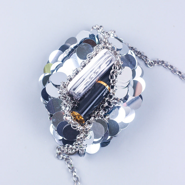 Sac sequin argent