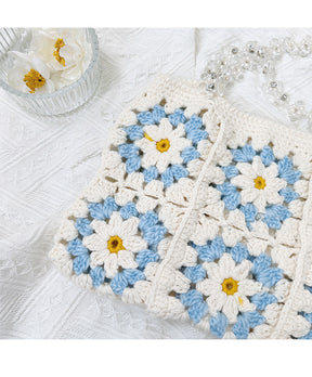 Sac en crochet motif marguerite tendance