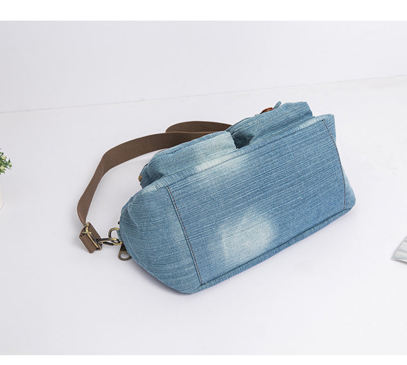 Sac de voyage en jean bleu clair