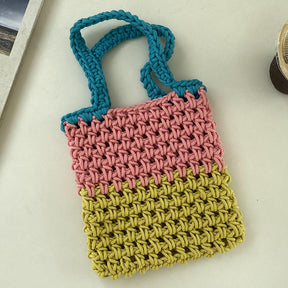 Petit sac à main en crochet coloré