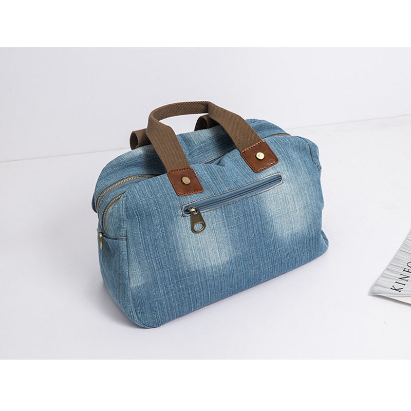 Sac de voyage en jean bleu