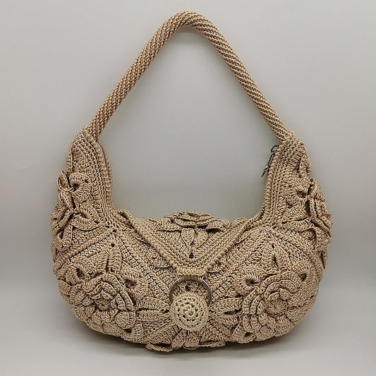 Sac en crochet marron