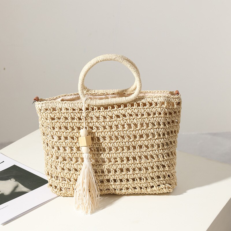 Sac de plage Raphia beige