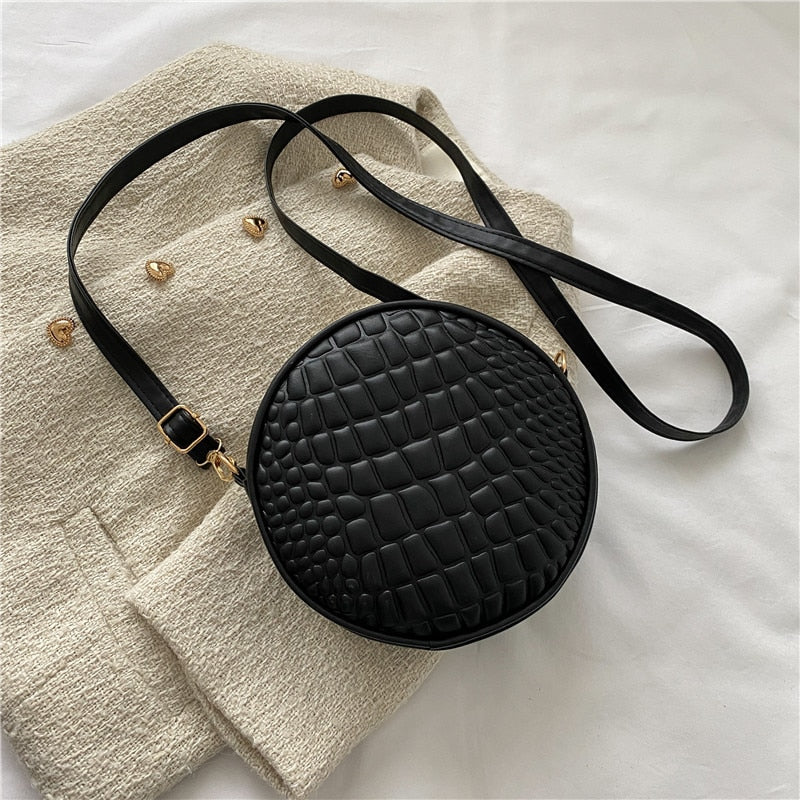 Petit sac en cuir effet crocodile