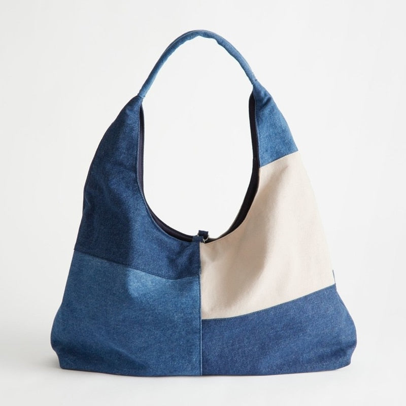 Sac en jean patchwork