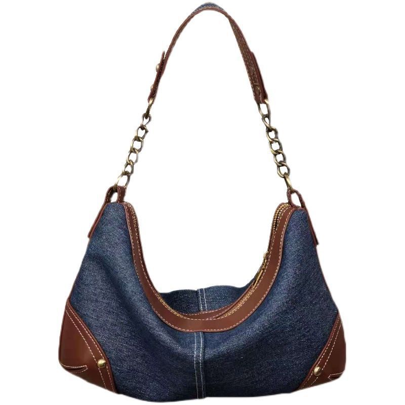 Sac en jean et cuir