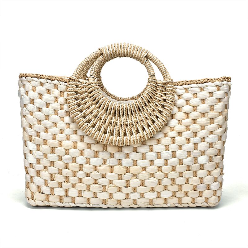 Sac paille chic et tendance crème