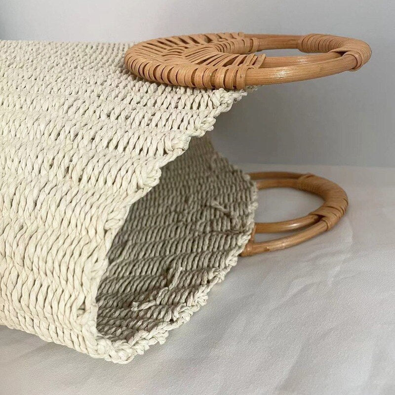 sac de plage paille tendance