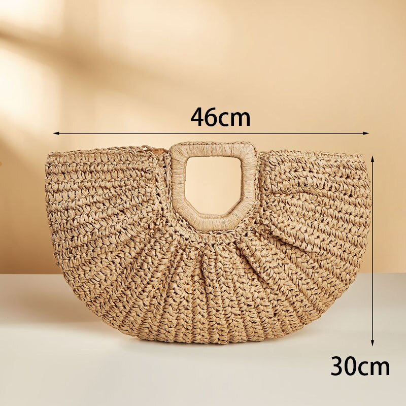 Sac de plage en paille tendance
