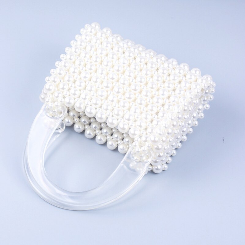 Sac perle blanche chic