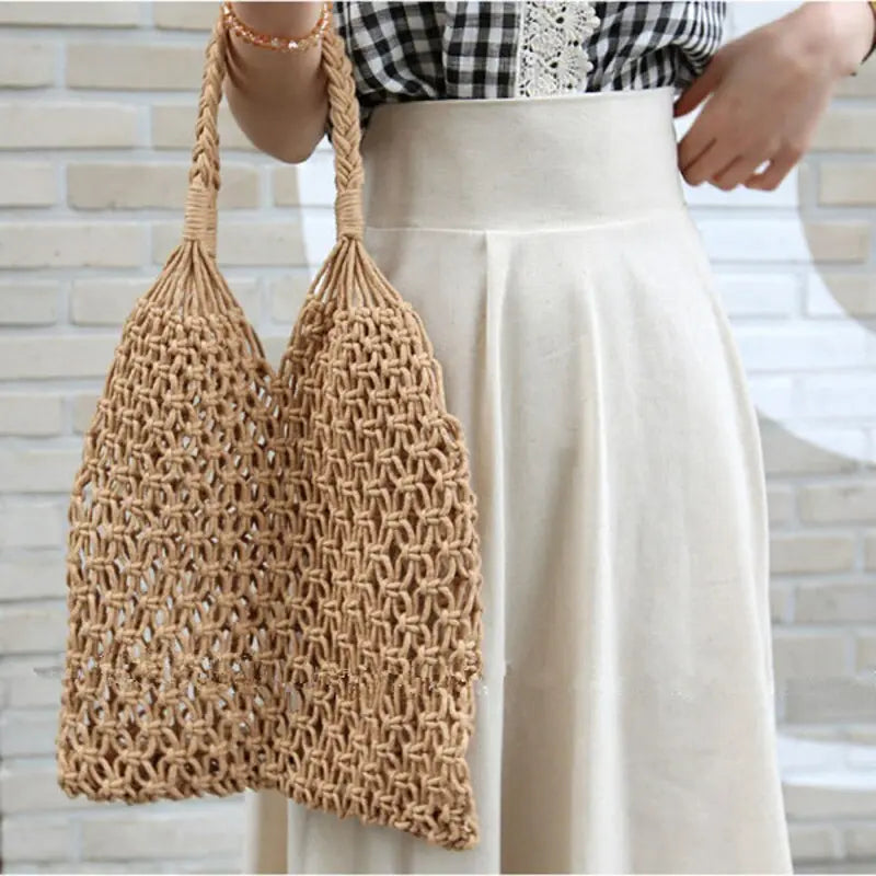 Sac Raphia tressé femme