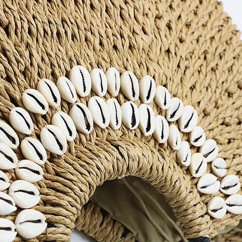 Sac Rond en Paille Anse en Cercle artisanal