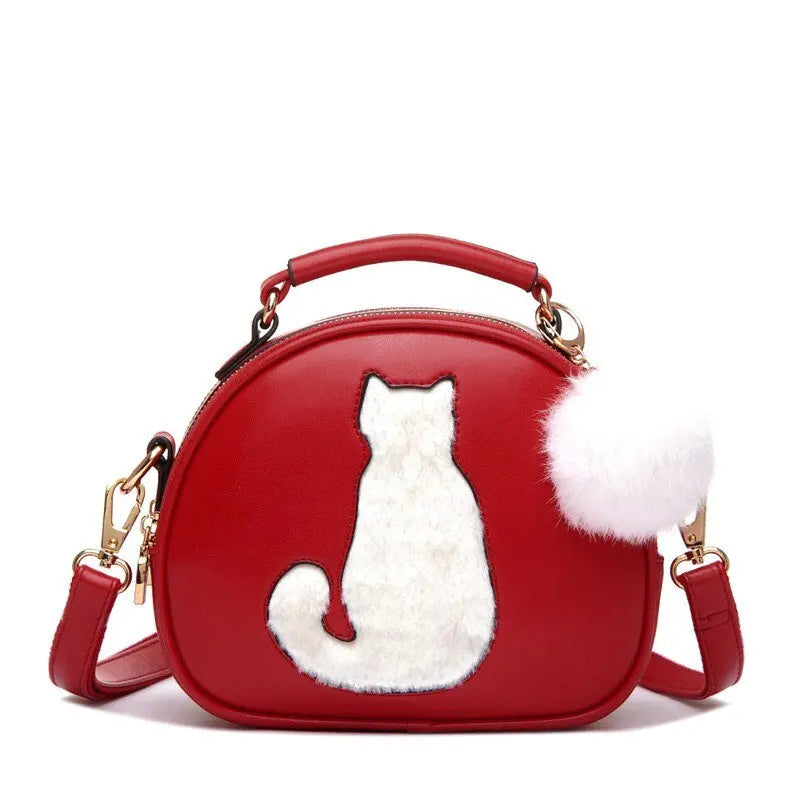 Sac Rond Chat rouge