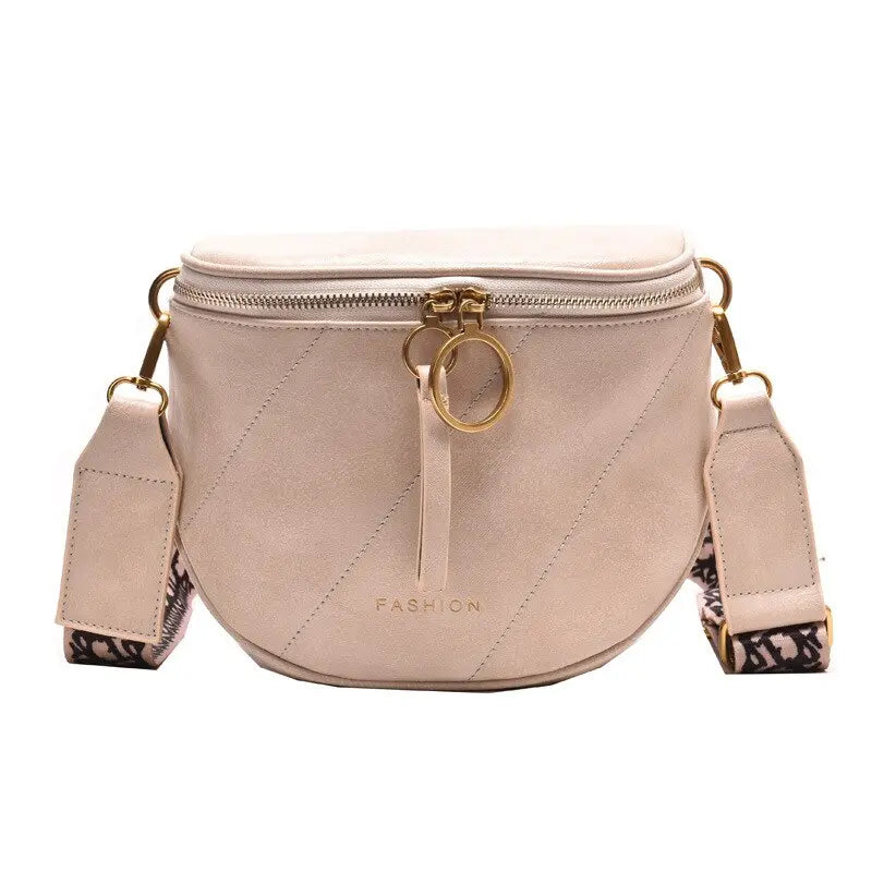 Sac Rond Cuir Fashion beige