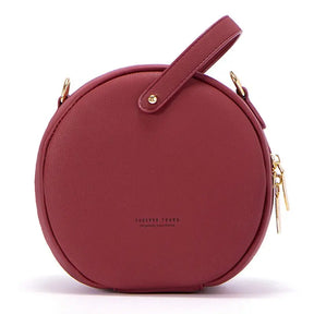Sac Rond Cuir Forever Young rouge