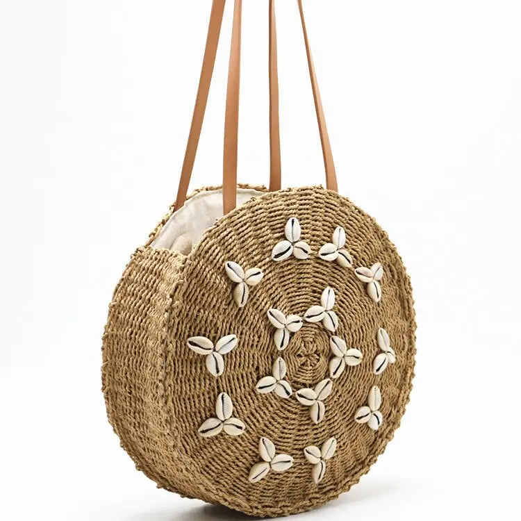 Sac Rond Paille de Plage