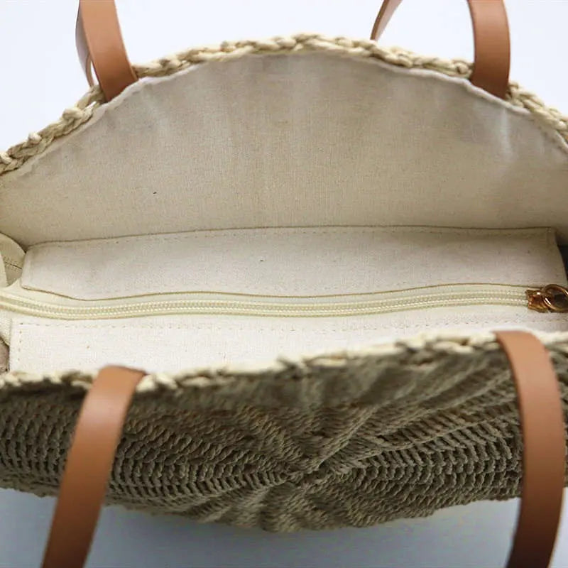 Sac Rond Paille de Plage tendance