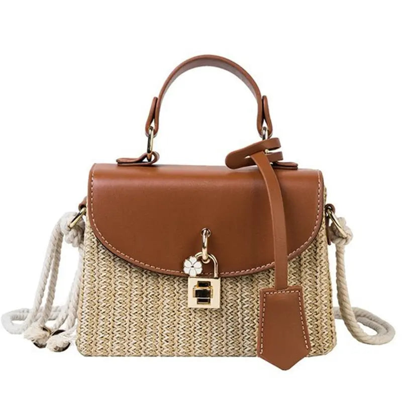 Sac à Bandoulière Fermeture Cadenas Doré