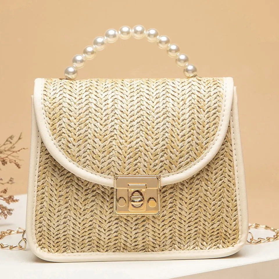Sac à Main Paille Anse Rond chic