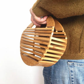 Sac a Main Rond Bambou chic