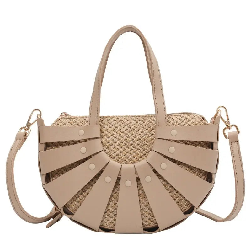 Sac à main rond Divina paille
