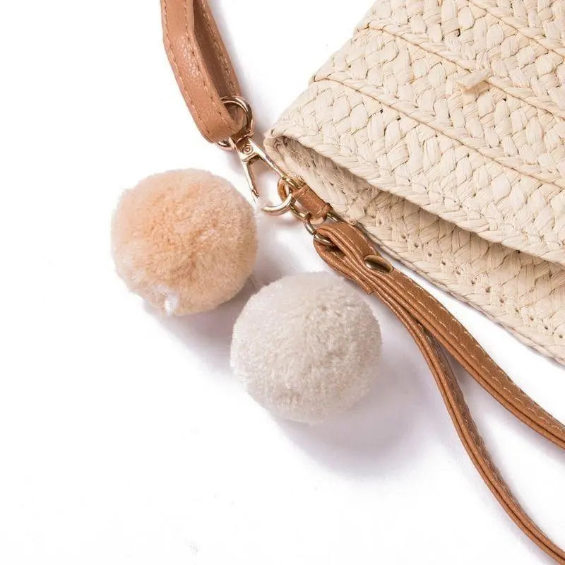 Sac de plage Elégant pompom