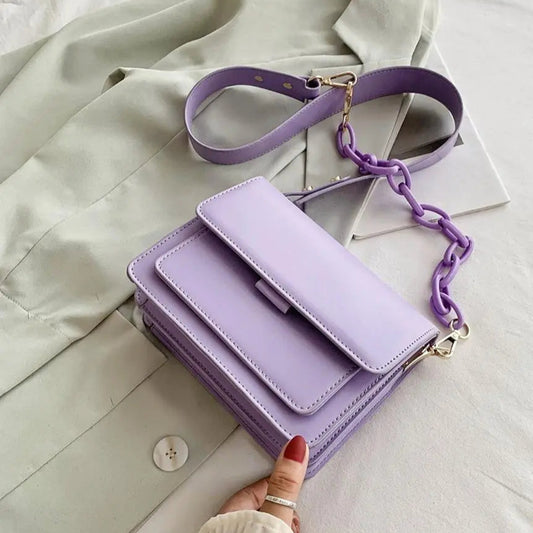 Sac en Cuir à Bandoulière Coloré